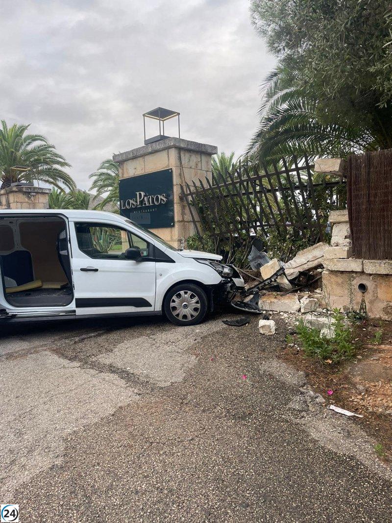 Accidente deja estragos en restaurante de Alcúdia tras conductor perder control de su vehículo
