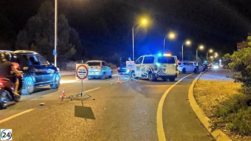 Detenido motorista ebrio en Palma por negarse a prueba y agredir a la policía