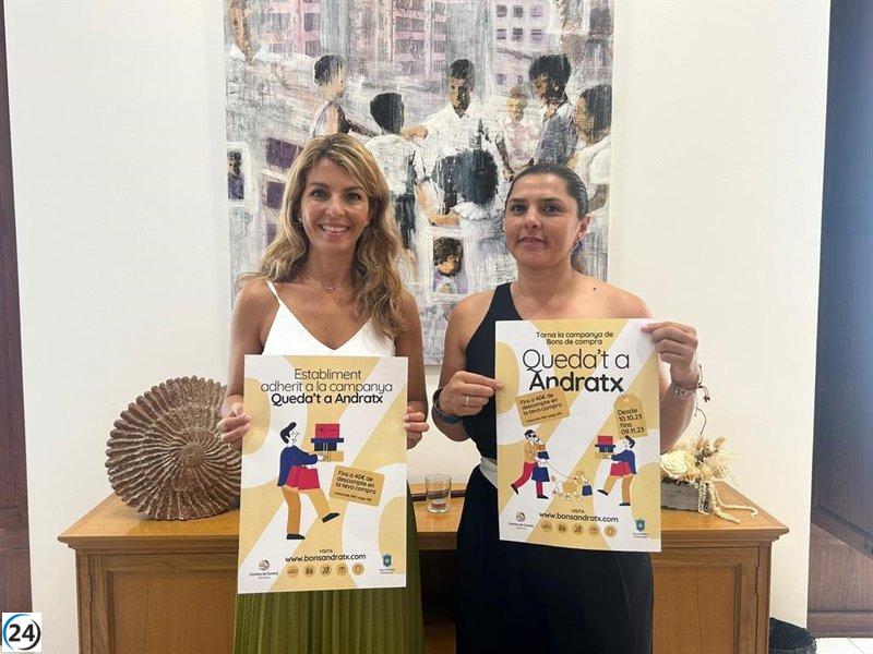 Regresa a Andratx la exitosa campaña de bonos 'Queda't', para impulsar la economía local a partir de hoy.