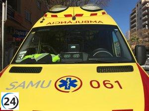 Accidente en la Ma-30 deja a una familia herida al salirse su vehículo de la vía