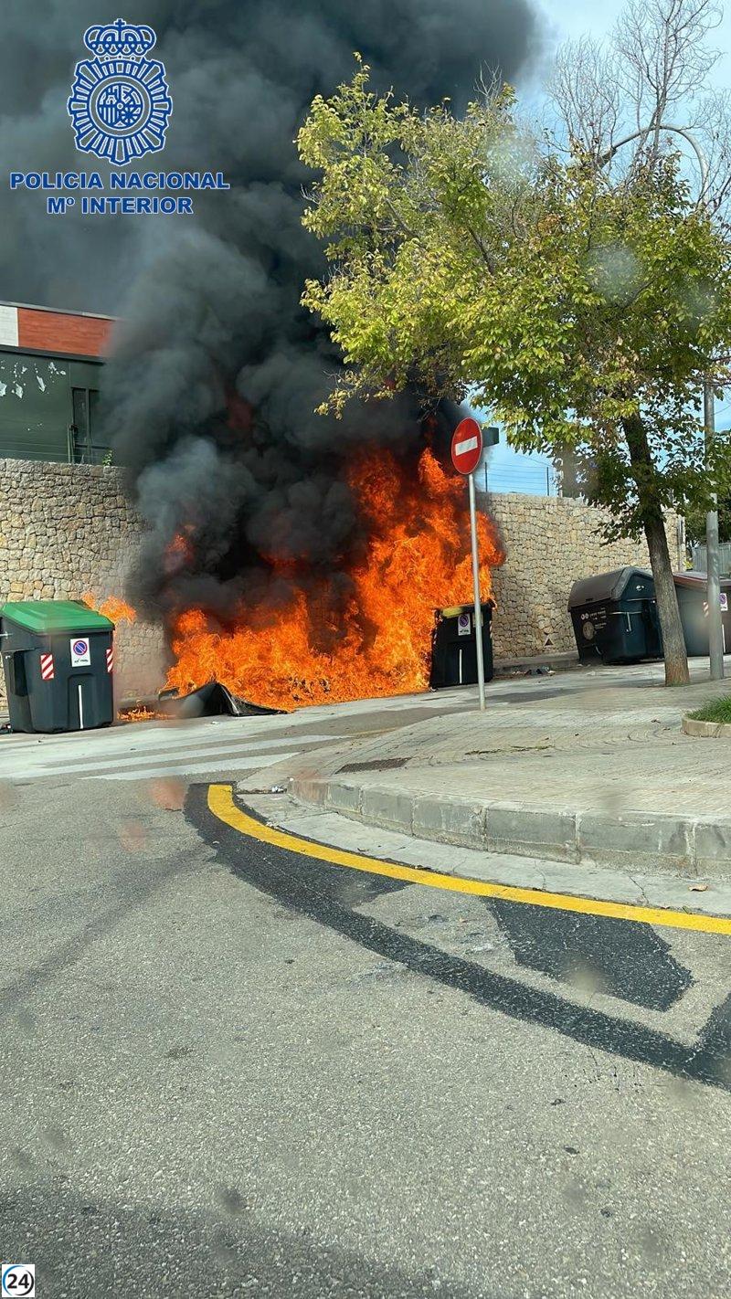 Joven de corta edad identificado como responsable de varios incendios de contenedores en el barrio de Son Rapinya.