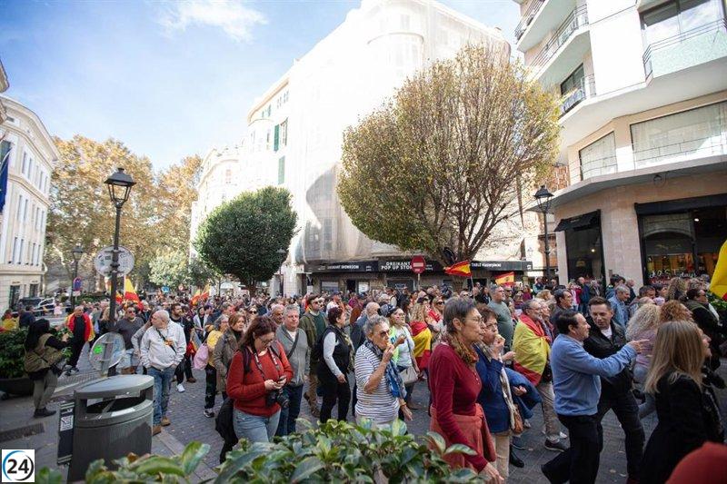 Manifiestación en Palma: 500 personas protestan en contra de la amnistía bajo el lema