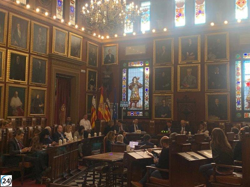 El pleno del Ayuntamiento de Palma aprueba los presupuestos 2024 a pesar de la oposición de la oposición.