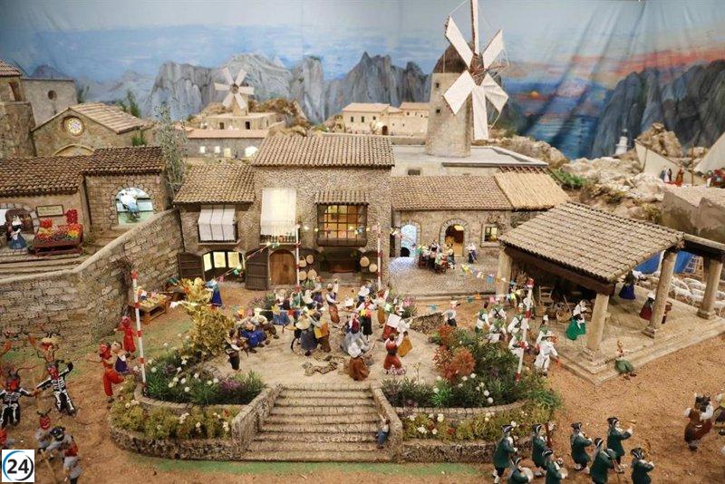 Inaugurado el impresionante belén de 35 metros y 250 figuras en el Consell de Mallorca, símbolo de la Misericordia.