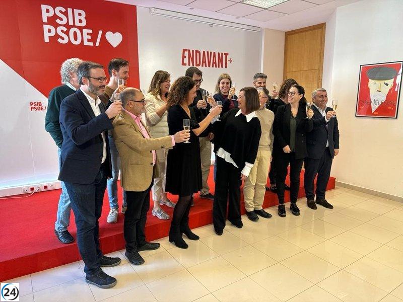 Armengol despide un año marcado por desafíos para los socialistas baleares: